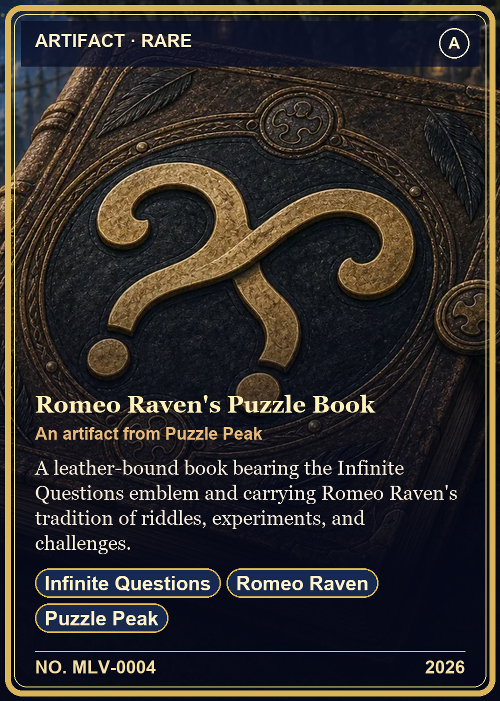 Romeo Raven's Puzzle Book Collector Card front