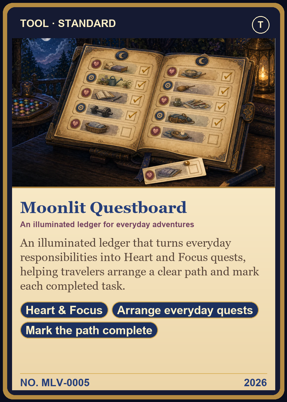 Moonlit Questboard Collector Card front