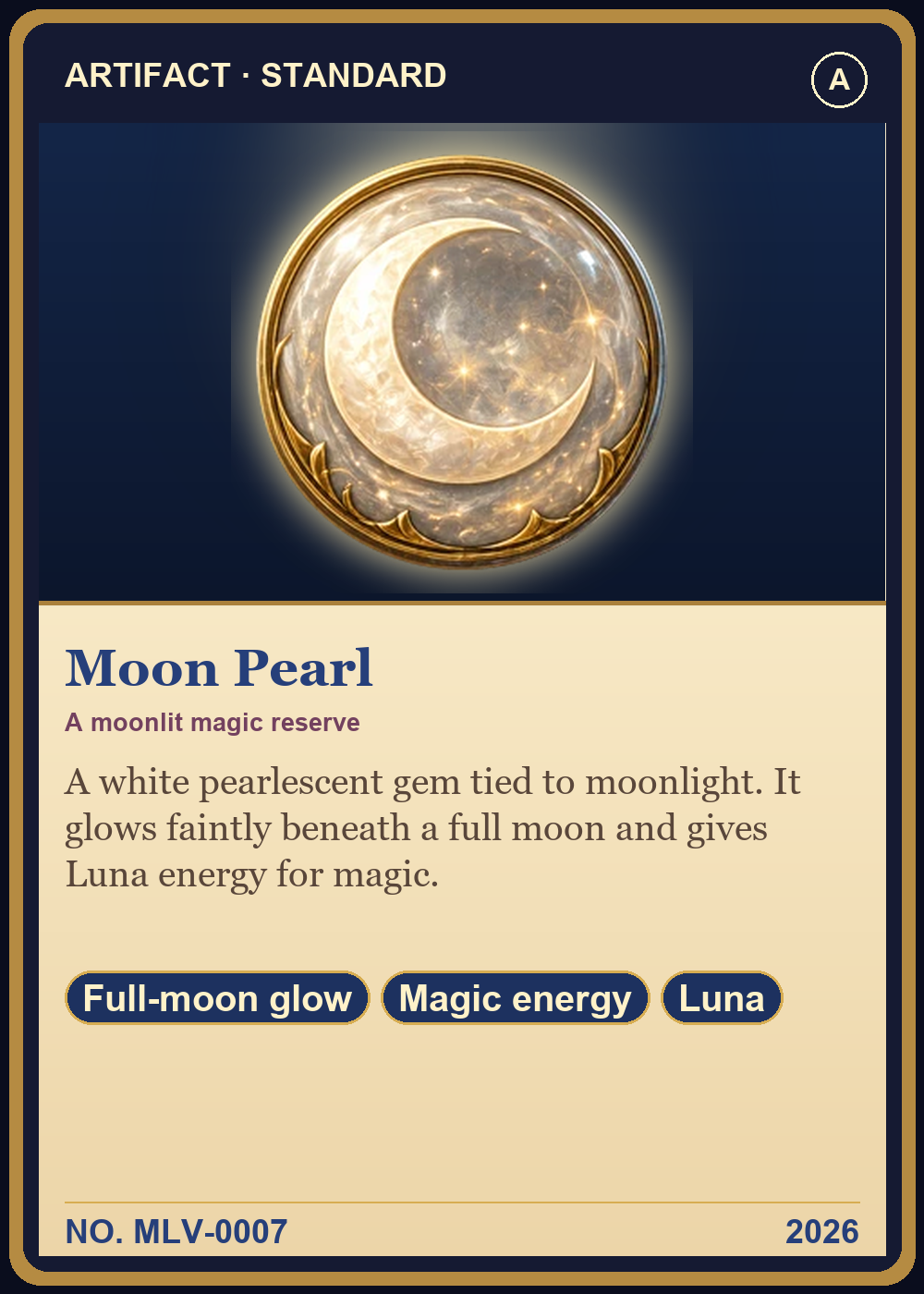 Moon Pearl Collector Card front
