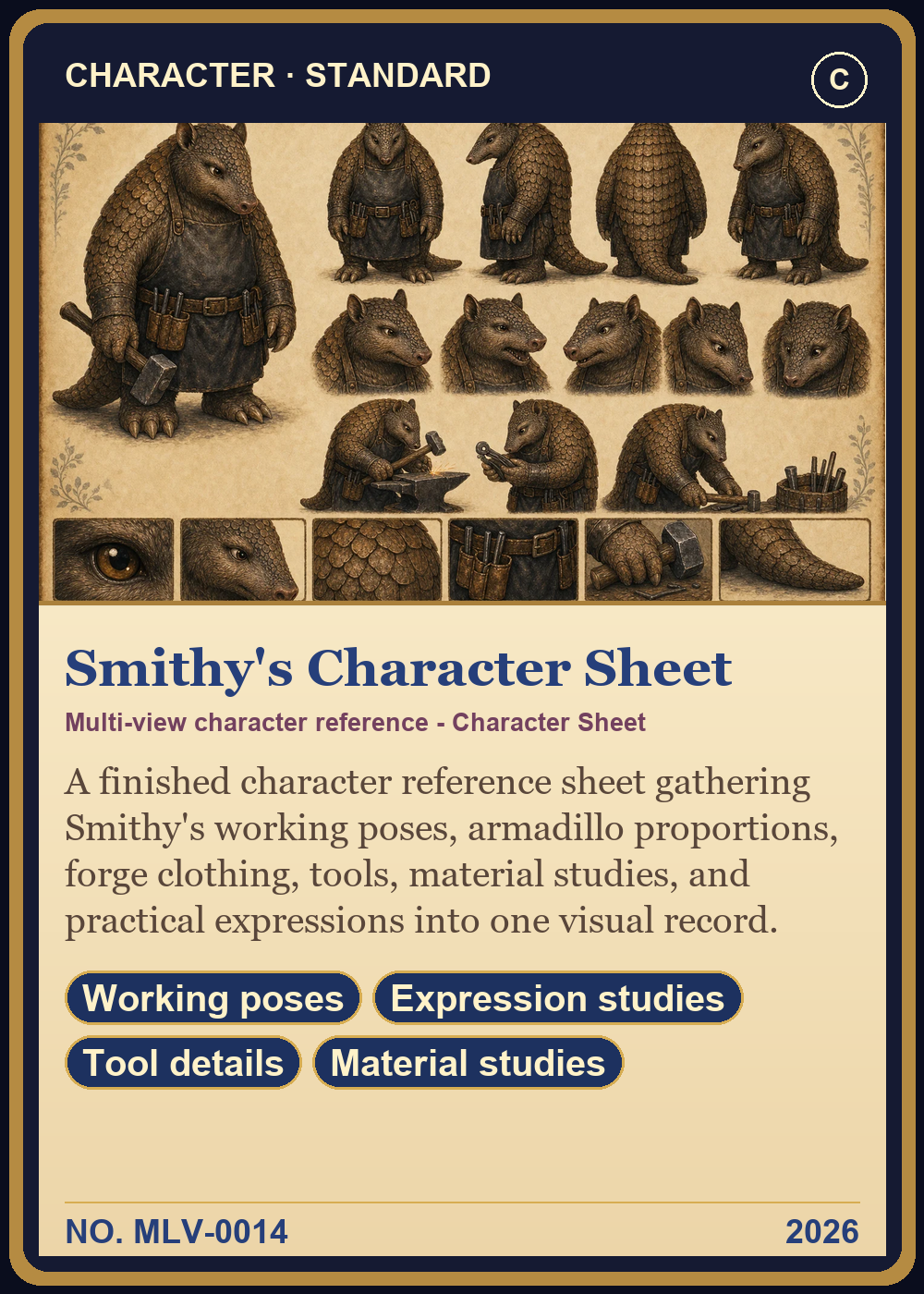 Smithy's Character Sheet Collector Card front