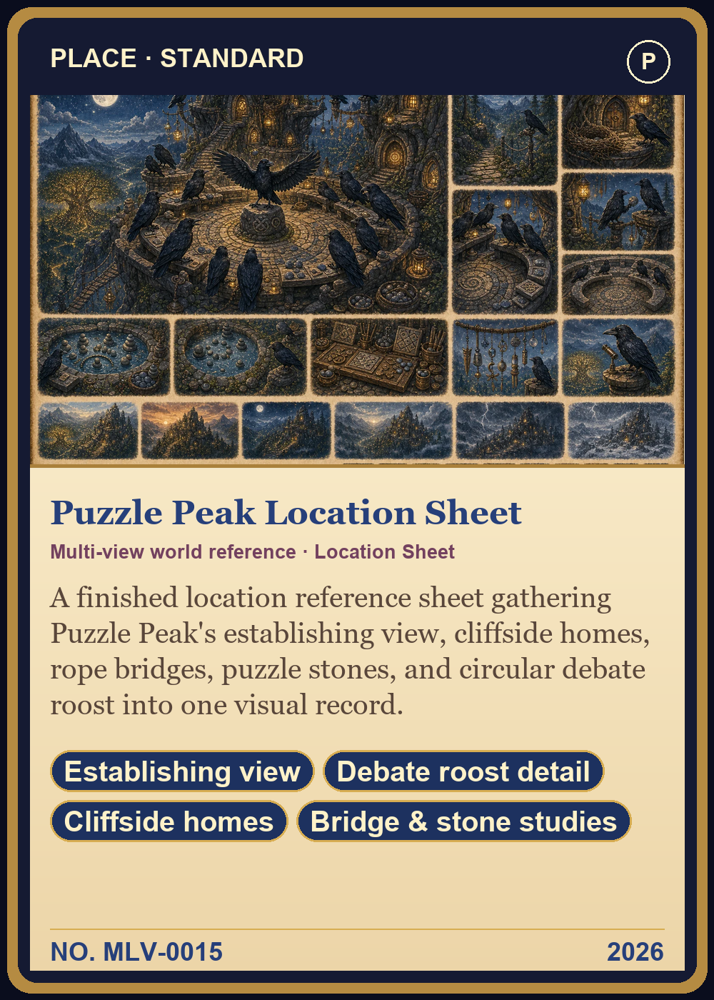 Puzzle Peak Location Sheet Collector Card front