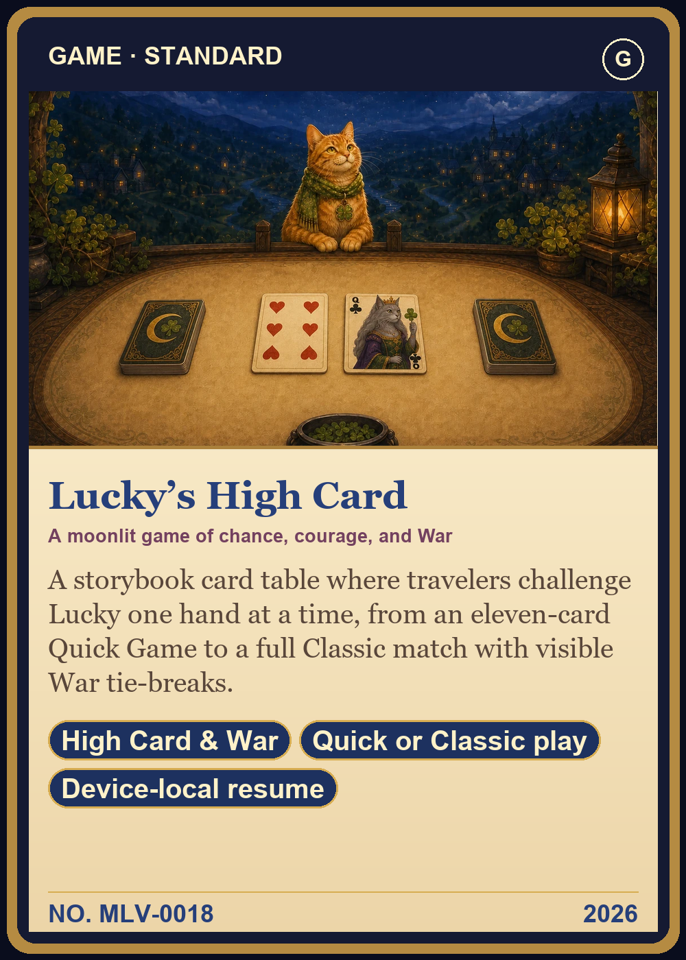Lucky’s High Card Collector Card front