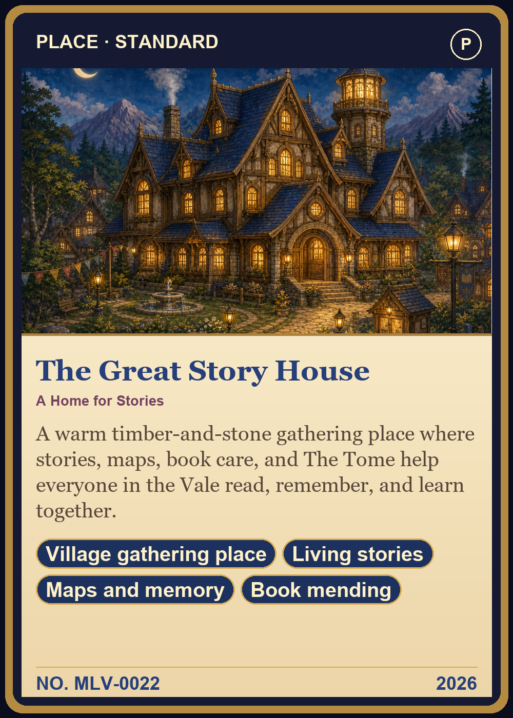 The Great Story House Collector Card front