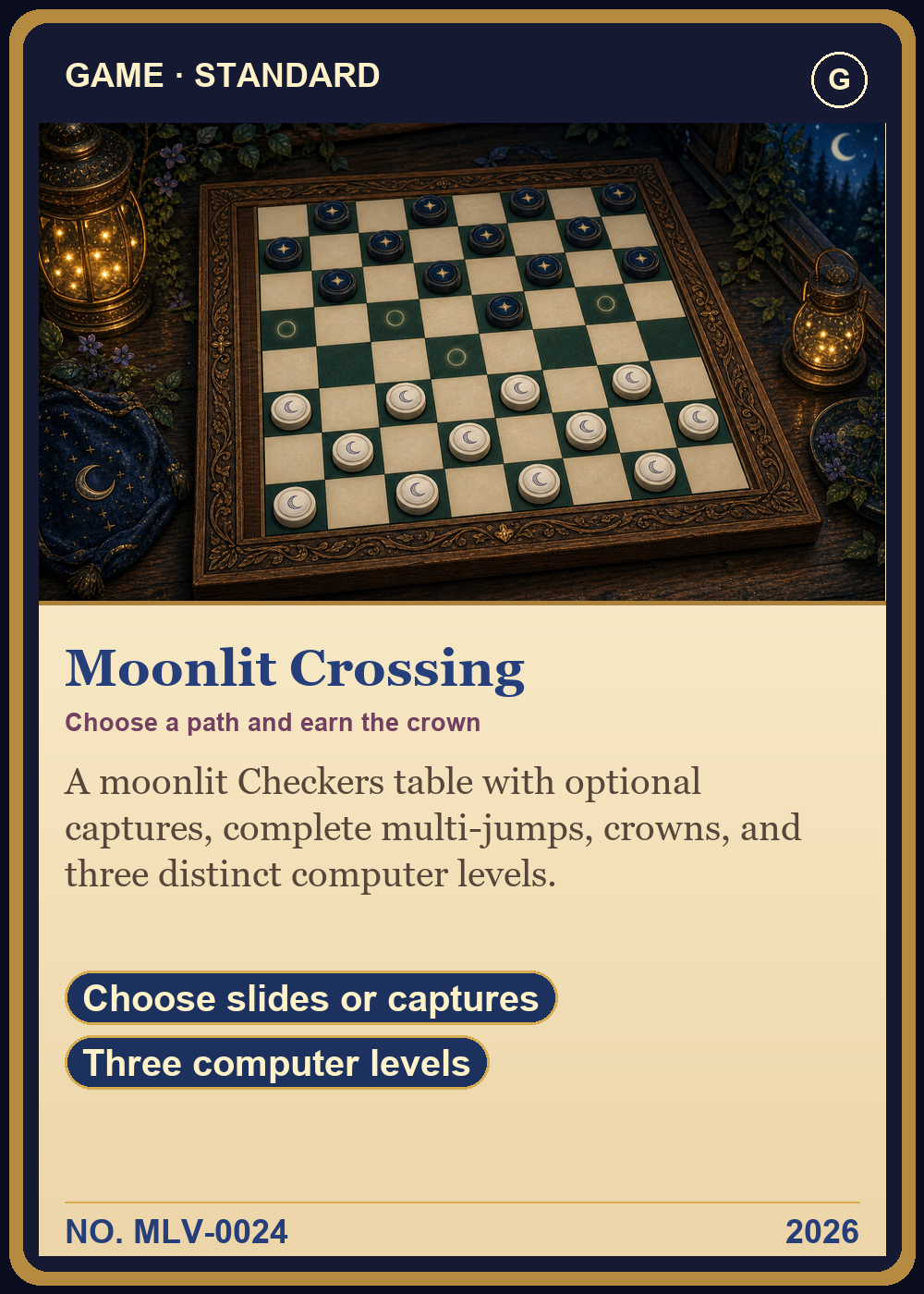 Moonlit Crossing Collector Card front