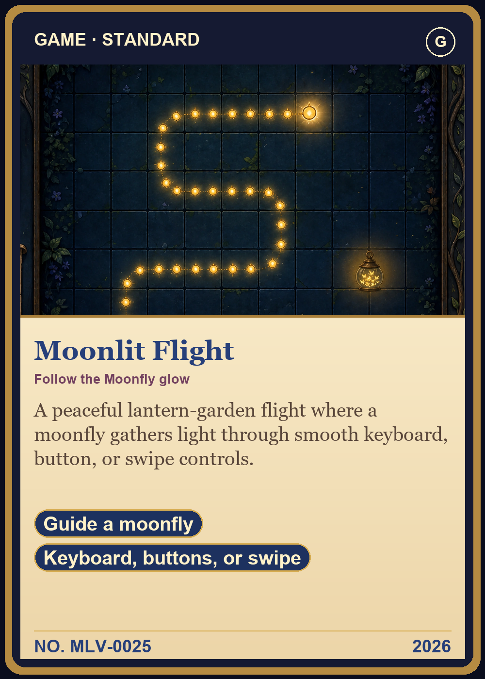Moonlit Flight Collector Card front