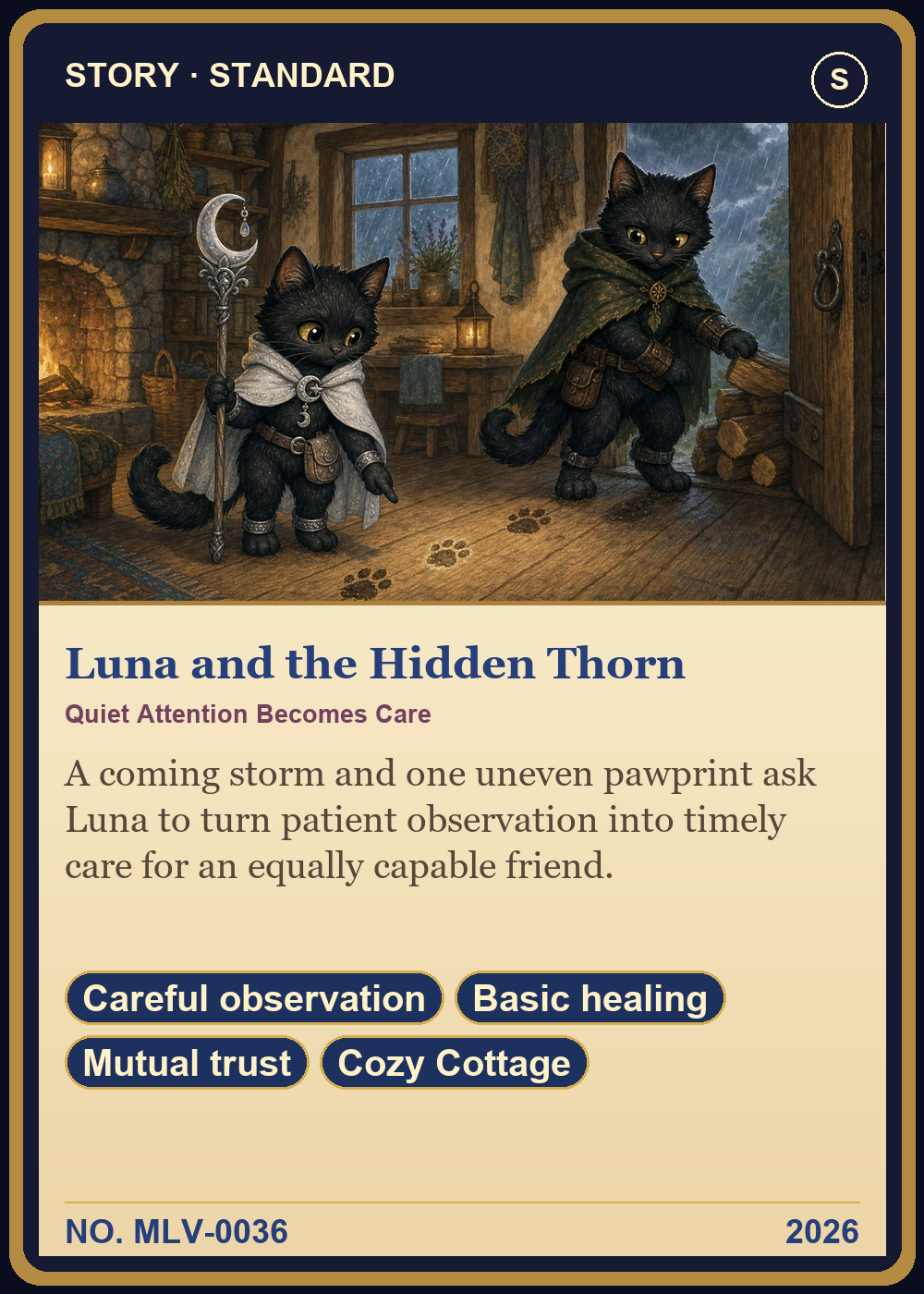 Luna and the Hidden Thorn Collector Card front