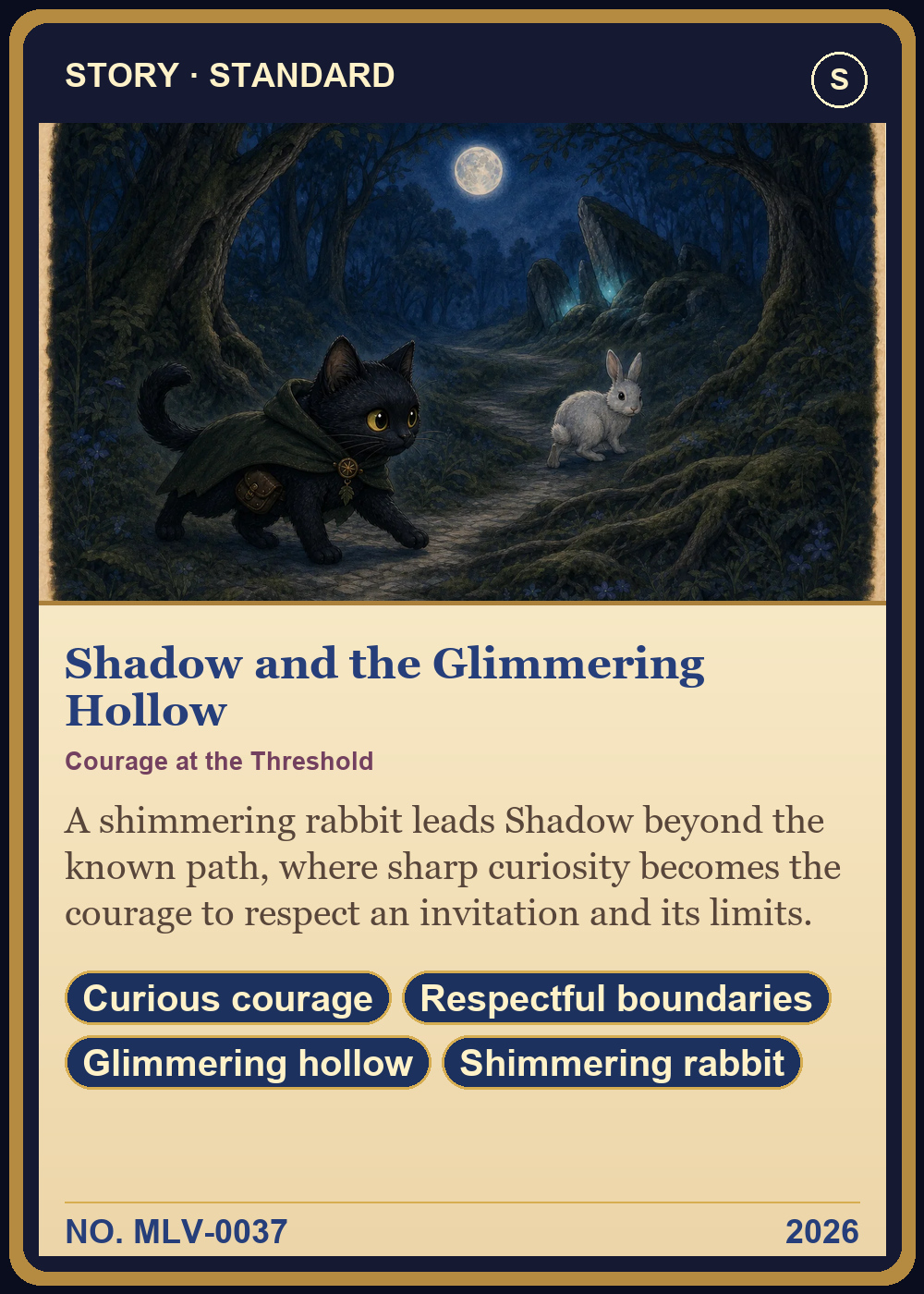 Shadow and the Glimmering Hollow Collector Card front