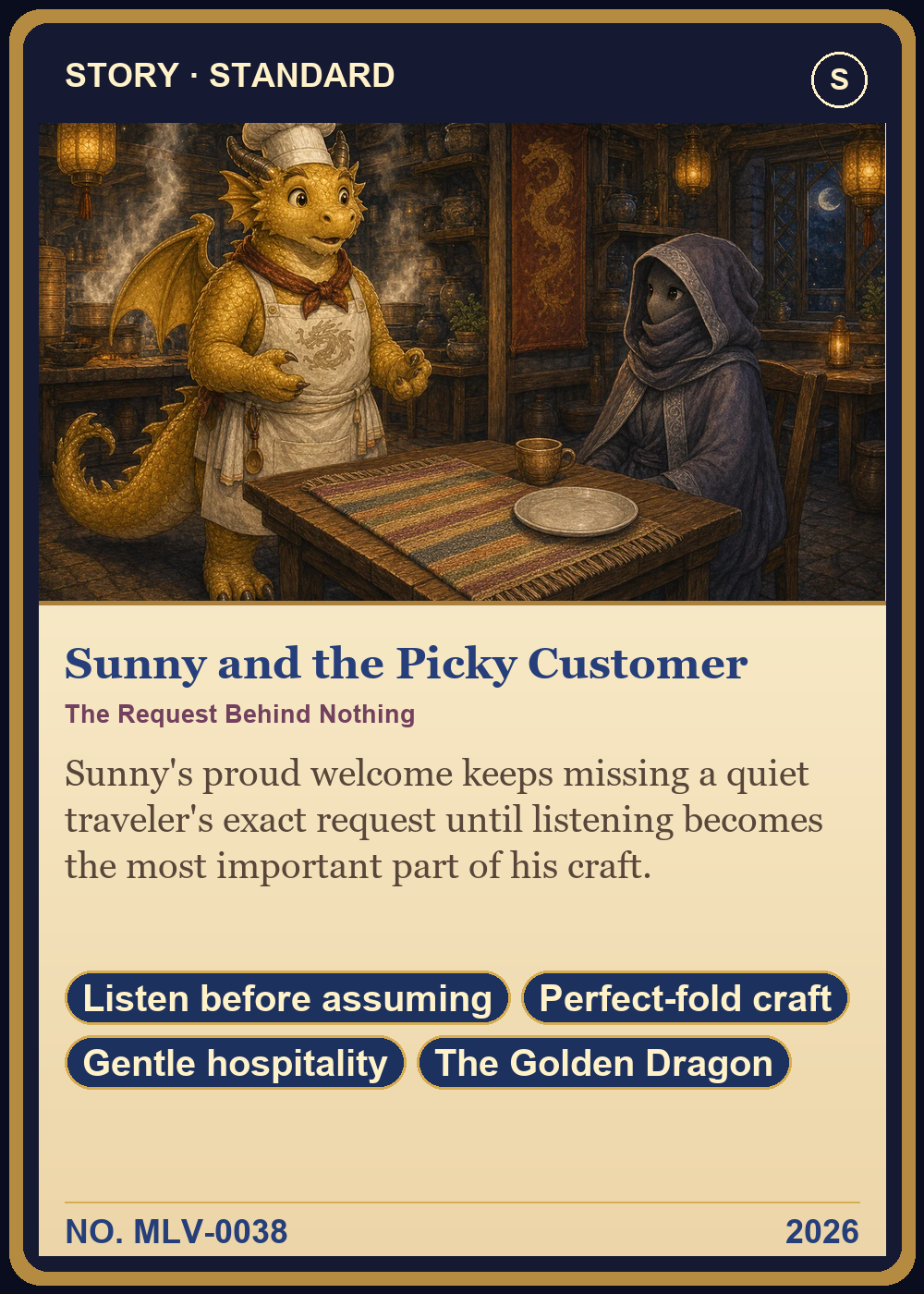 Sunny and the Picky Customer Collector Card front