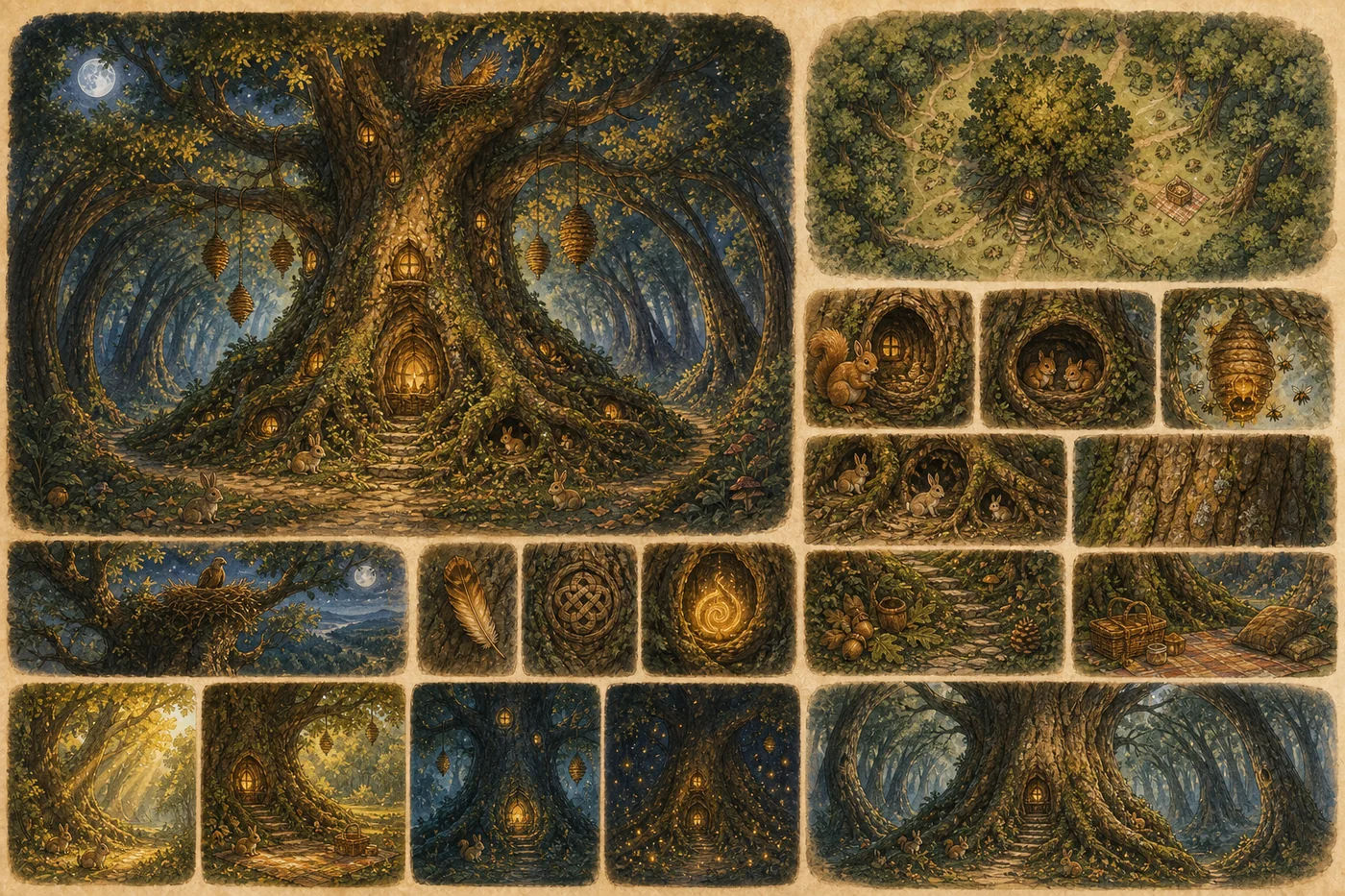 The Royal Tree beneath moonlight